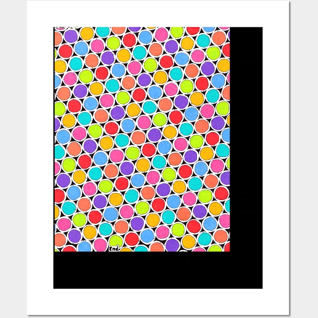 Colorful Dots Maze Wall Art by gorff